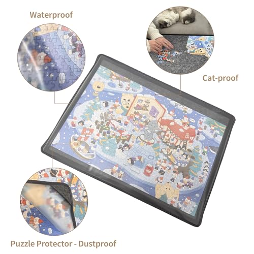 Puzzle Board for 1000 Pieces, 4 Sorting Trays & Protective Cover - Image 5