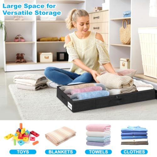 Under Bed Storage Container Bins 2 Pack, 4.5 Inch Slim Low - Image 4
