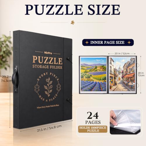 Nicpro Puzzle Storage Folder for 500-1000 Pieces Jigsaws - Image 3