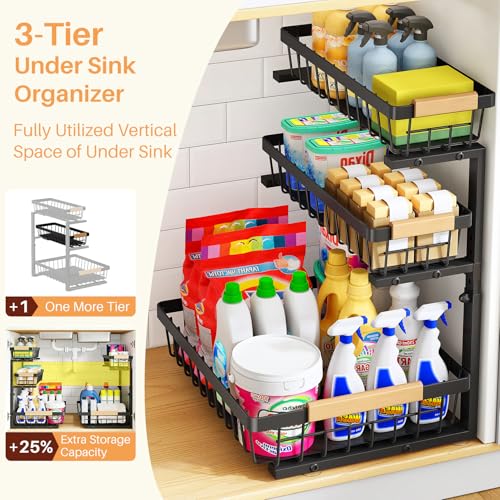 PXRACK Under Sink Organizer, 1-Pack 3-Tier Height - Image 4