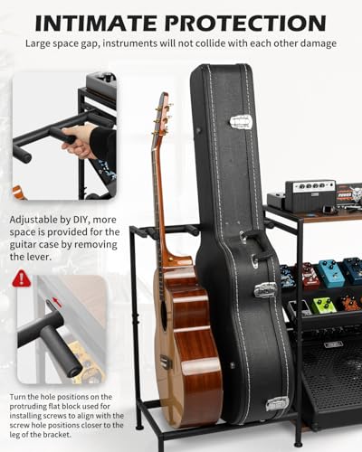 Guitar Stand - Multiple Guitar Rack with Pedals Organizer - Image 4