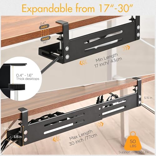 No Drill Under Desk Cable Management Tray, 17”-30” R | All Products - Image 3