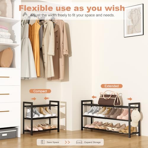 LANTEFUL 3-Tier Expandable Shoe Rack for Closet - Image 5