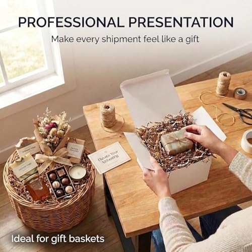 BOX USA Kraft Crinkle Paper Filler (10lb) - Shredded Paper - Image 3