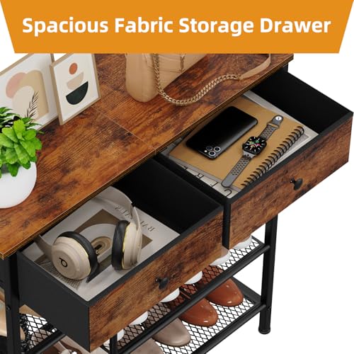 Snughome Shoe Rack, 5 Tier Shoe Storage Organizer with 2 Drawers - Image 6