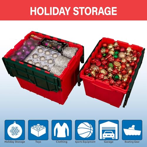 Akro-Mils 66486RDGRN 12-Gallon Plastic Stackable Storage - Image 5