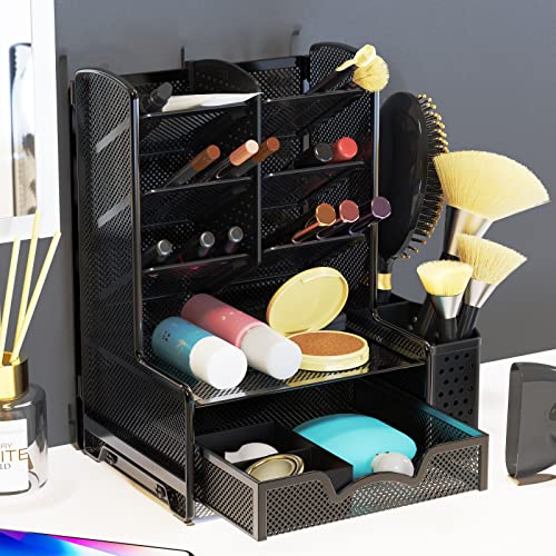 Simple Houseware SHW 6-Compartment Desktop Organizer with Drawer - Image 3
