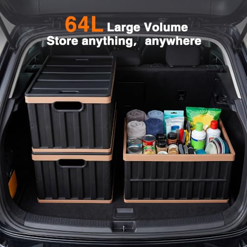 Citylife 2PC 64L Collapsible Storage Bins with Lids - Image 5