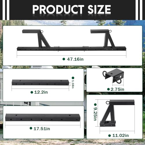 Adjustable Side Mount Trailer Ladder Rack for Enclosed - Image 3
