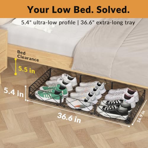 NADAMOO Low Profile Under Bed Storage with Wheels, 5.4" - Image 3