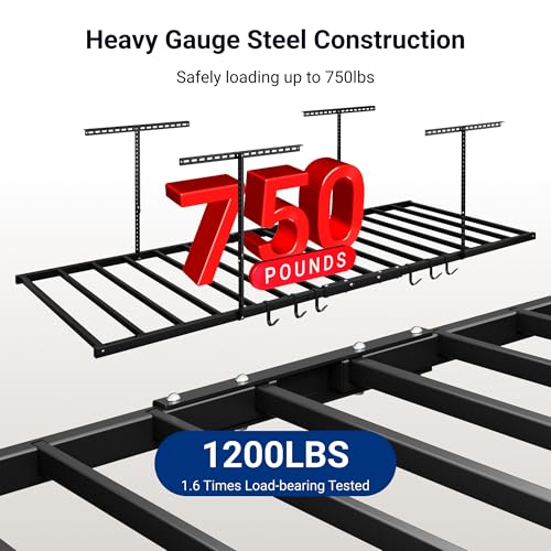 FLEXIMOUNTS 4x8 Overhead Garage Ceiling Storage Rack | Garage Storage - Image 3