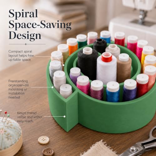 Sewing Thread Spool Holder Organizer – Spiral Design - Image 7