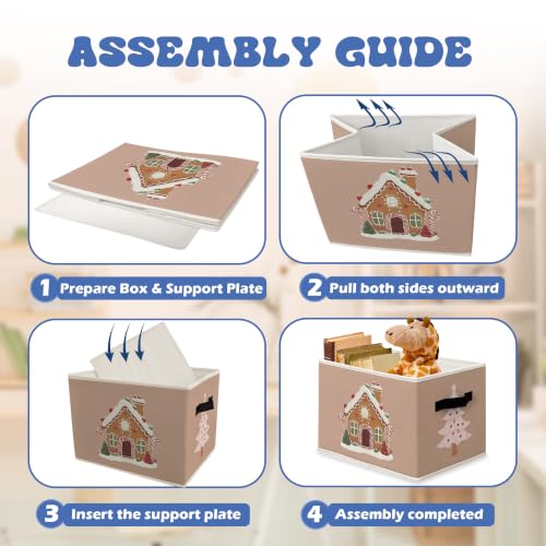 Christmas Gingerbread House Tree Storage Box Organizer Bins - Image 8