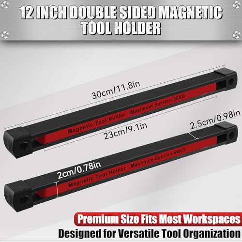 Double Sided Magnetic Tool Holder, 12 Inch Heavy Duty - Image 3