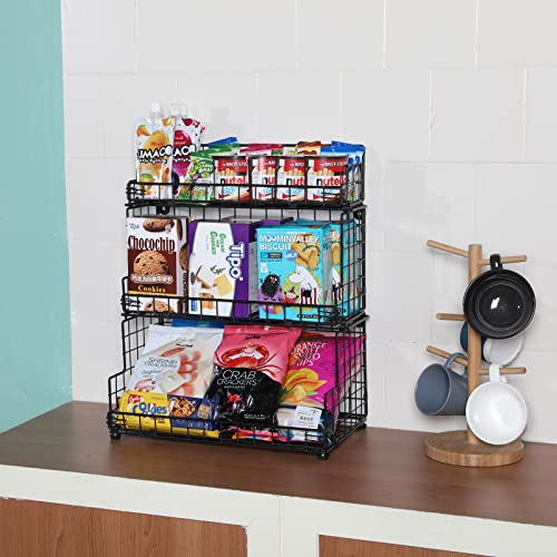 X-cosrack Stackable Wire Basket 3 Tier Countertop& Wall Mounted - Image 6