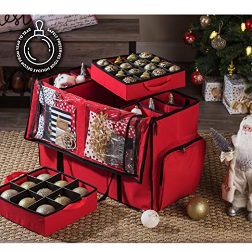 ZOBER All in One Christmas Ornament Storage Box & Decoration - Image 3