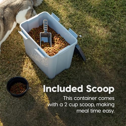 IRIS USA Dog Food Storage Container, Up to 30 lbs, Gray/Dark Gray - Image 7