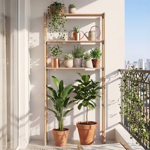 Giantex Over The Toilet Storage Shelf, 3-Tier Pine Wood - Image 5