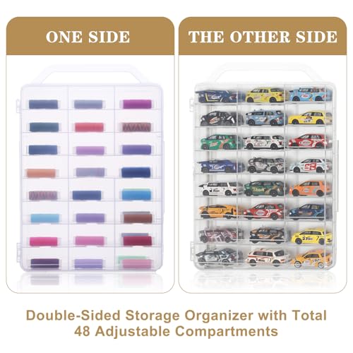 2 Pcs 46 Grids Sewing Organizer Double Sided Thread Box - Image 7