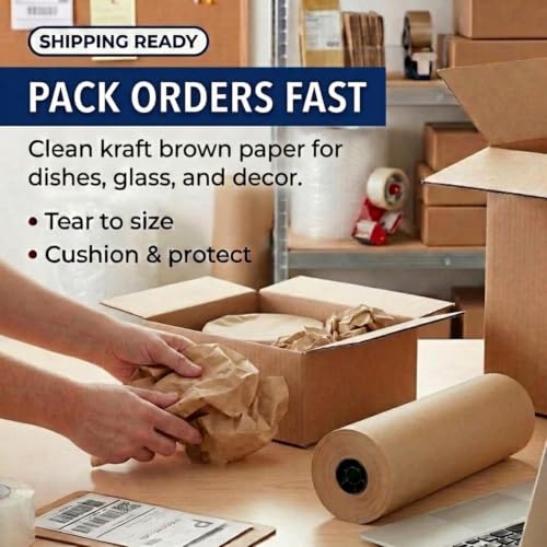 BOX USA Kraft Paper Roll 12 x 10800" (900'), 40# Recycled - Image 4