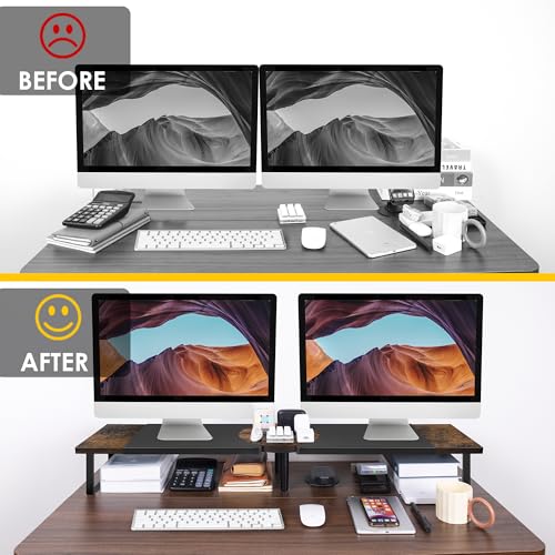 Across-Star Dual-Monitor Stand for Desk - Large Adjustable Length - Image 6