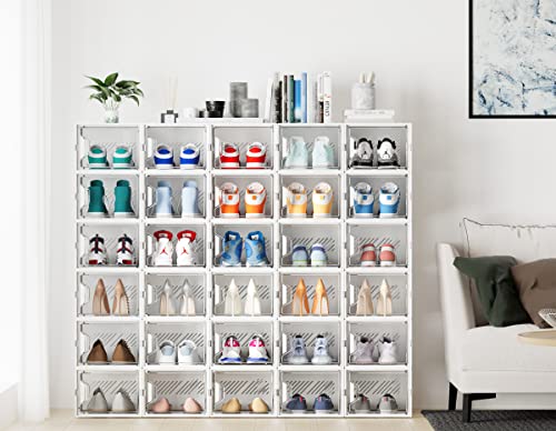 SIMPDIY XL Clear Shoe Storage Boxes, Stackable Shoe - Image 3