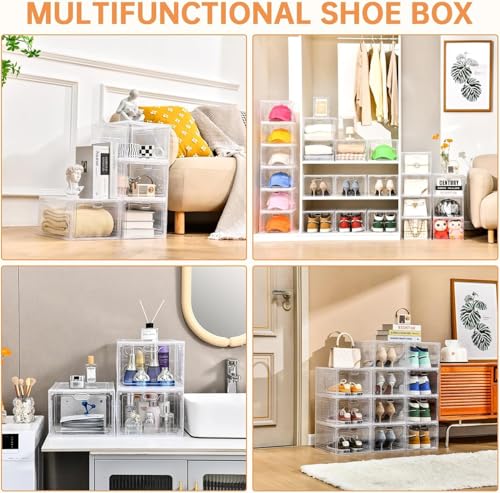INSTY 12 Pack Large Shoe Storage Box, Clear Shoe Storage - Image 7