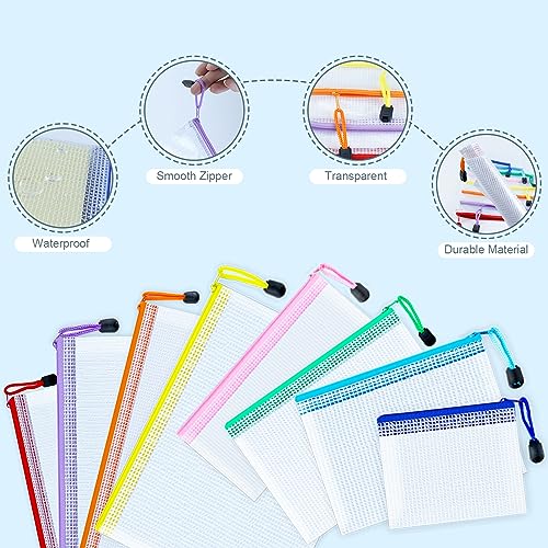 32pcs Mesh Zipper Pouch Bags, 8 Sizes - Image 5