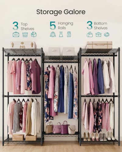 SONGMICS Closet Organizers and Storage, Clothes Rack with Shelves - Image 5