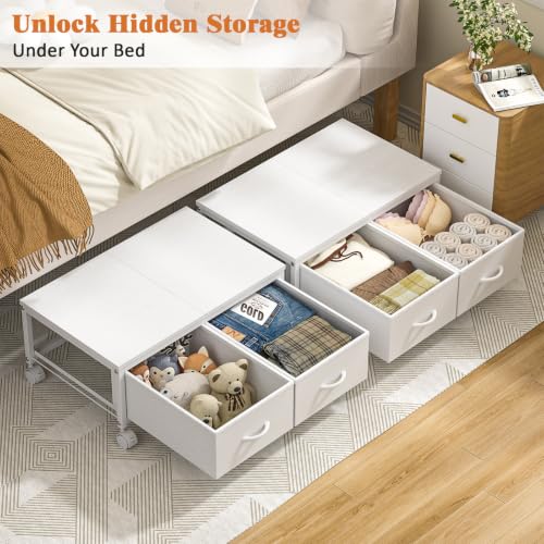 2 Pack Under Bed Storage with Wheels, UnderBed Storage - Image 3