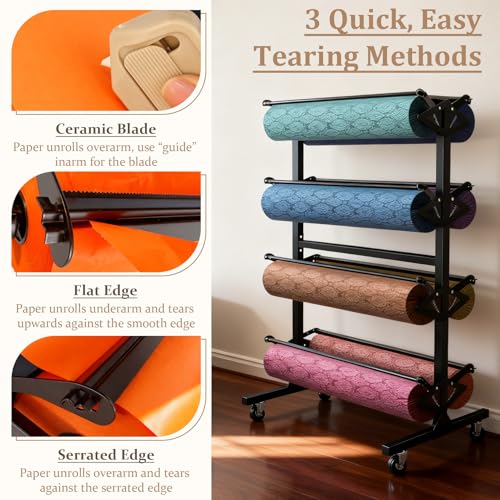 Large Paper Roll Dispenser, Dispenser Rack and Cutter - Image 6