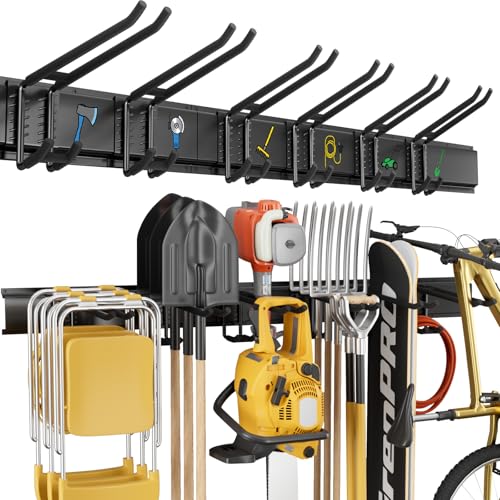 49.5 Inch Garage Tool Organizer, 6 Double-layer Hooks - Image 2