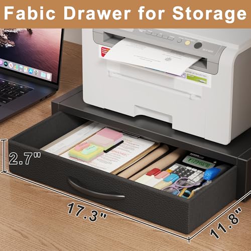 YAOHUOO 2-Tier Desktop Printer Stand with Fabric | Home Organization - Image 4