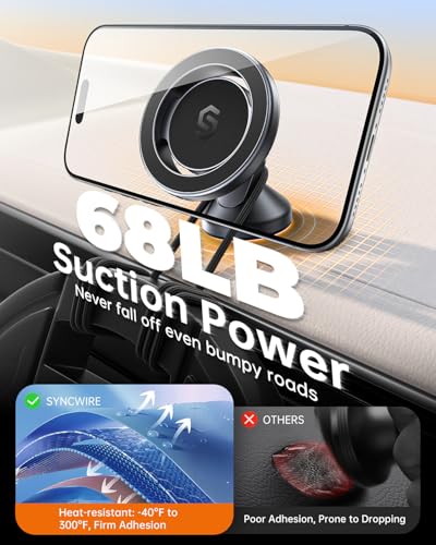 SYNCWIRE MagSafe Car Mount, Adjustable Magnetic Phone Holder - Image 5