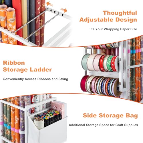 Wrapping Paper Storage, Gift Wrapping Paper Organizer Storage - Image 6