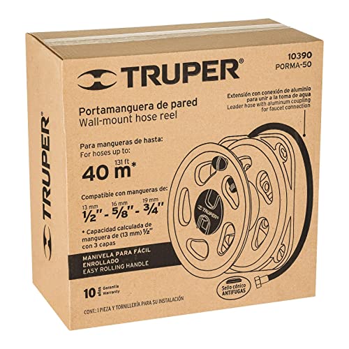 TRUPER PORMA-50 82 ft Wall Mount Hose Reel - Image 5