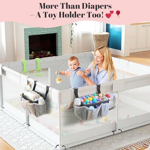 2-Pack Hanging Diaper Organizer for Crib, Playpen - Image 5