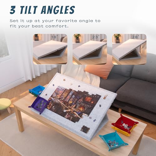 Lavievert 1000 Piece Tilting Puzzle Board with 2-in-1 - Image 4