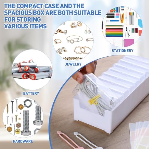 2 Pack Cable Organizer Storage Box with Wire Ties, D | All Products - Image 7