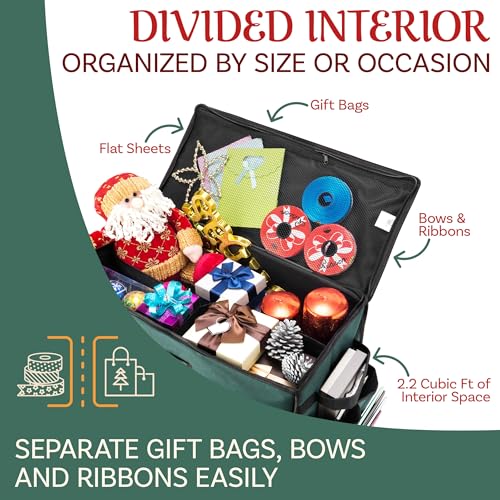 Wrapping Paper Storage Center - Portable Gift Wrap Station - Image 4