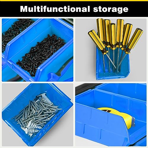 Wall Mounted Storage Bins, Plastic Hanging Storage Organizer Bins - Image 5
