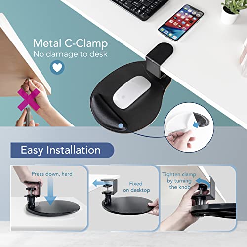 EHO Clamp-On Mouse Platform with Gel Wrist Rest, 360 | All Products - Image 5