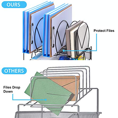 Coralov Desk File Organizer Document Tray with 5 Vertical File - Image 3