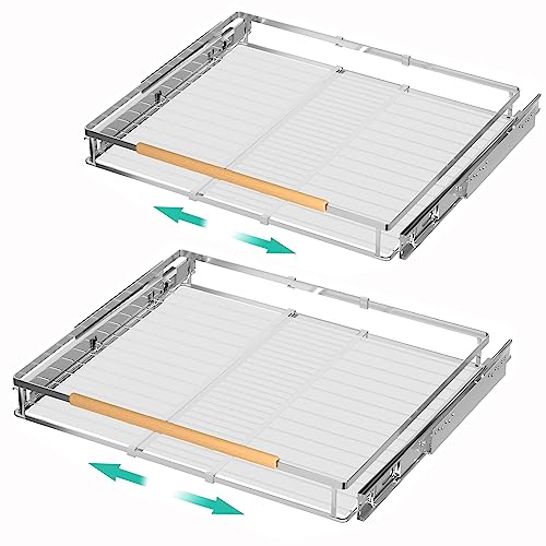 2 Pack Pull Out Cabinet Drawer Shelf Organizer, Extendable - Image 2