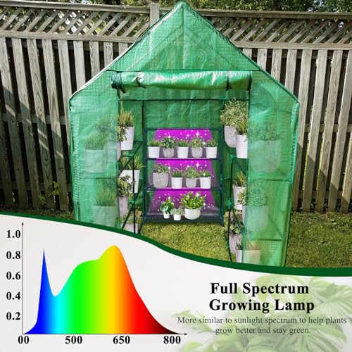 Vercraft 4 Tier Winter Greenhouse with Shelves 42x12x35 Inch 24W - Image 4