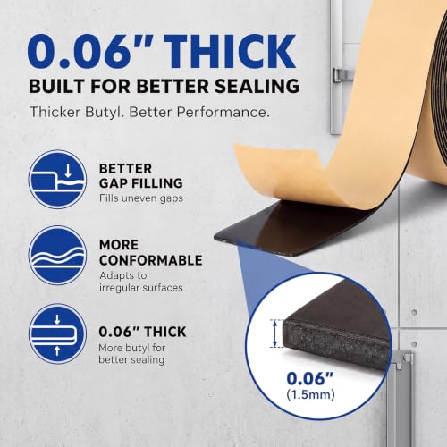 2 Pack 2in x 25ft Butyl Tape Double-Sided, 60mil Thickened, Black - Image 5