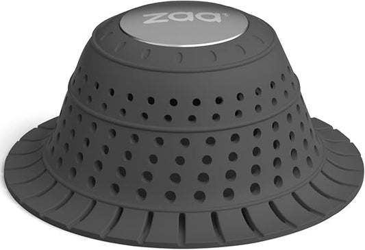 zaa Bathtub Drain Hair Catcher, Premium Silicone Shower Hair Catcher, 1Pack Hair Stopper for Pop Up & Regular Drains of Shower, Bathtub, Bathroom Sink, Bathroom Fixture Accessories, Black