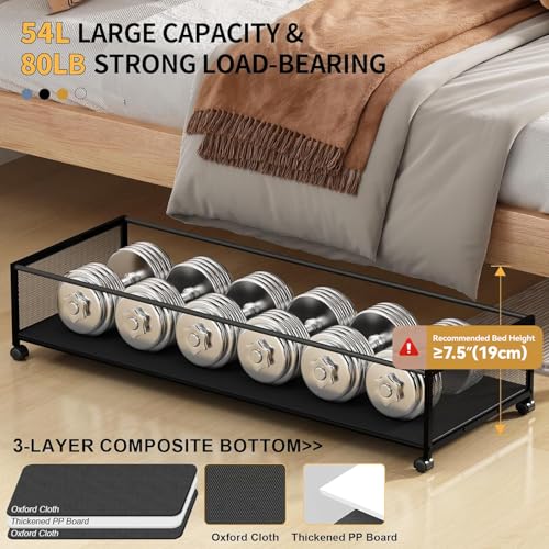 Eastherry Under Bed Storage with Wheels, 2 Pack 36" Extra Long - Image 5