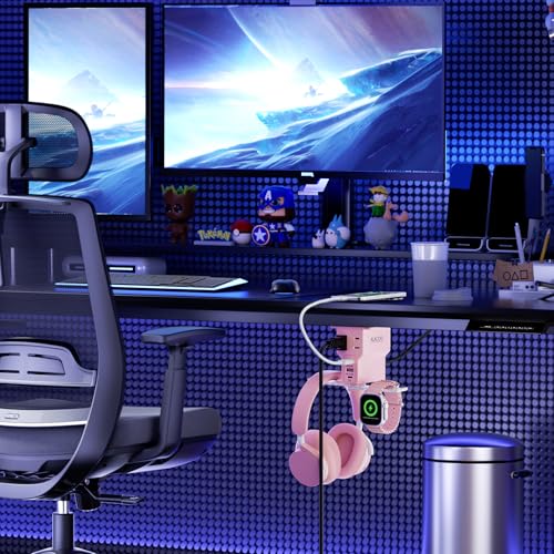 Multi-Function Desk Headphone Hanger Hook Gaming Office - Image 5