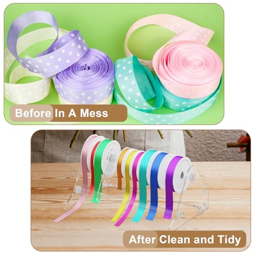 Homakover Acrylic Ribbon Storage Organizer, Wall Mounted - Image 8